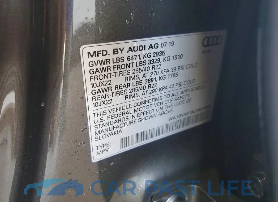 WA1BVAF15LD001085# 13