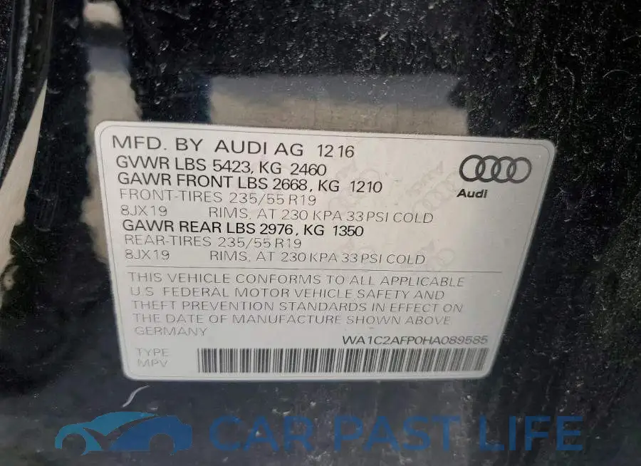 WA1C2AFP0HA089585# 13