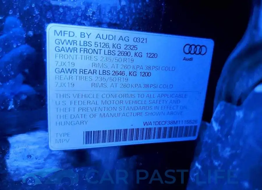 WA1DECF38M1115526# 13
