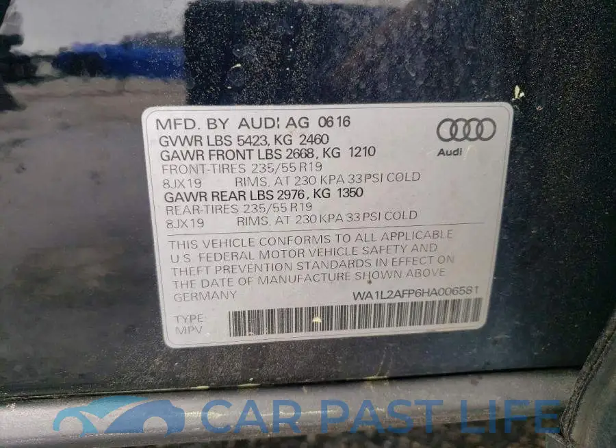 WA1L2AFP6HA006581# 13