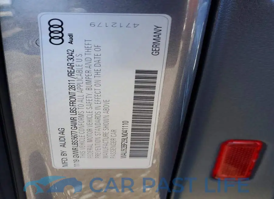 WAU92BF29LN041110# 12