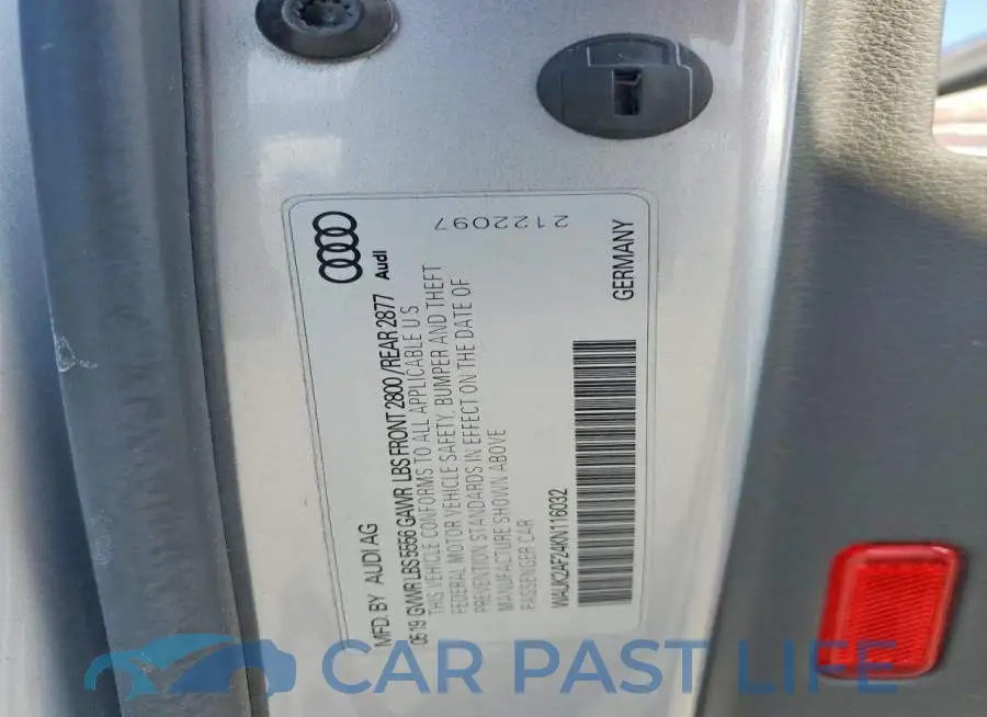 WAUK2AF24KN116032# 12