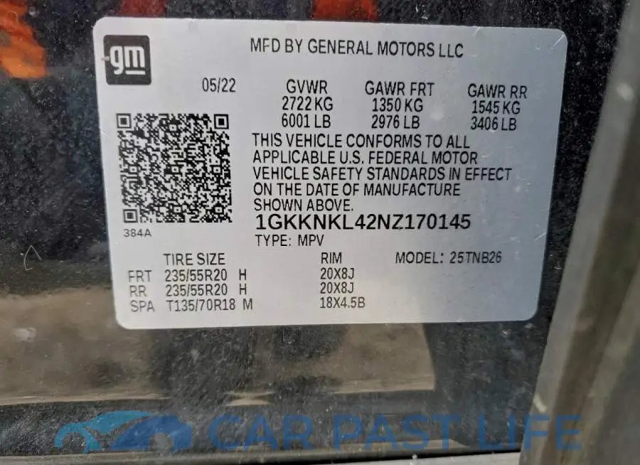 1GKKNKL42NZ170145# 13