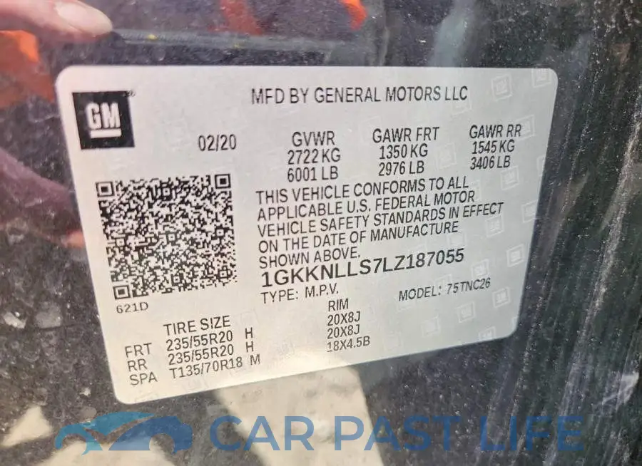 1GKKNLLS7LZ187055# 13
