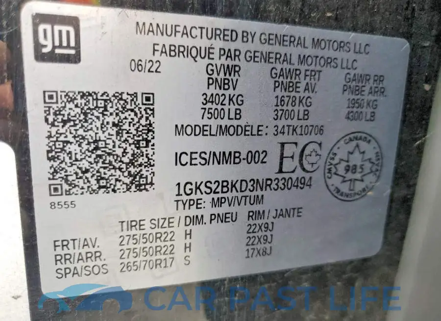 1GKS2BKD3NR330494# 14