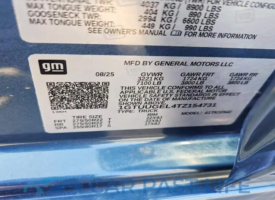 1GTUUGEL4TZ154731# 12