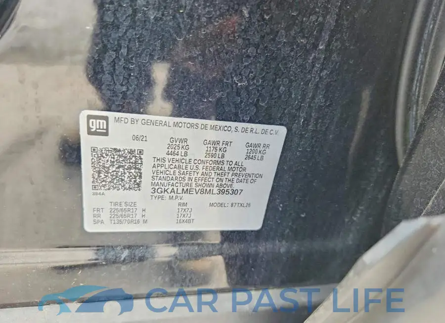 3GKALMEV8ML395307# 14