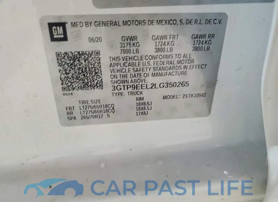3GTP9EEL2LG350265# 12