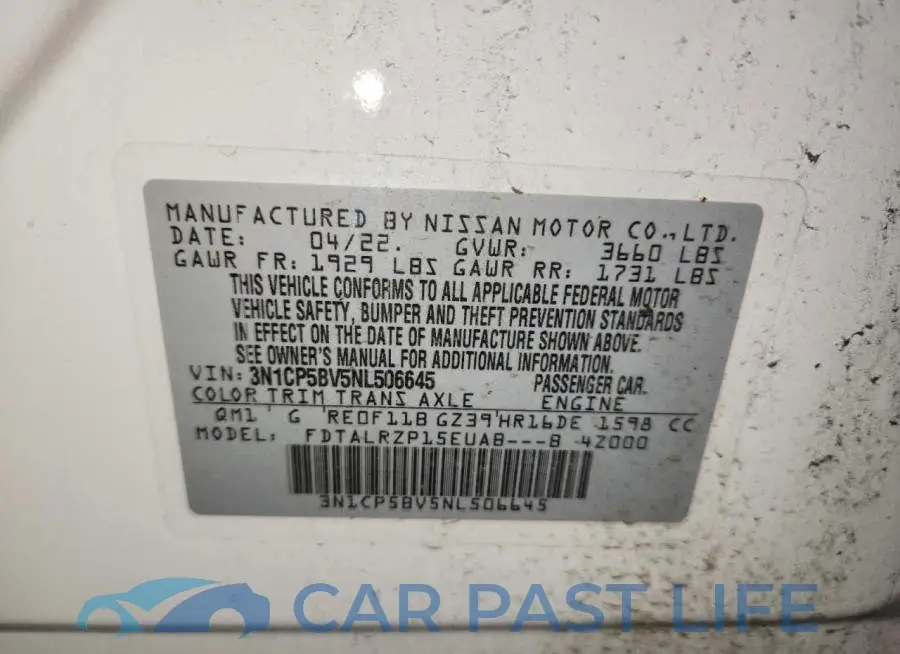 3N1CP5BV5NL506645# 13