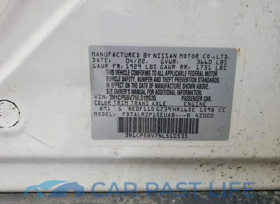 3N1CP5BV7NL510535# 13