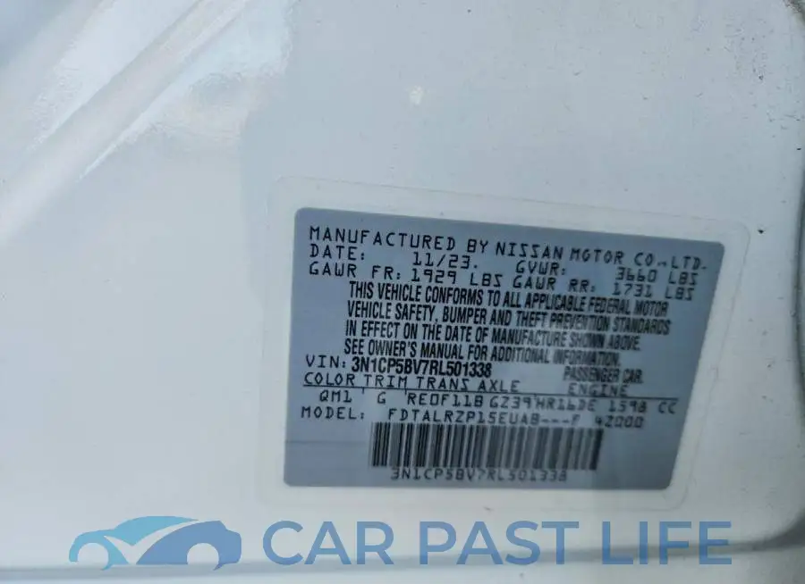 3N1CP5BV7RL501338# 13