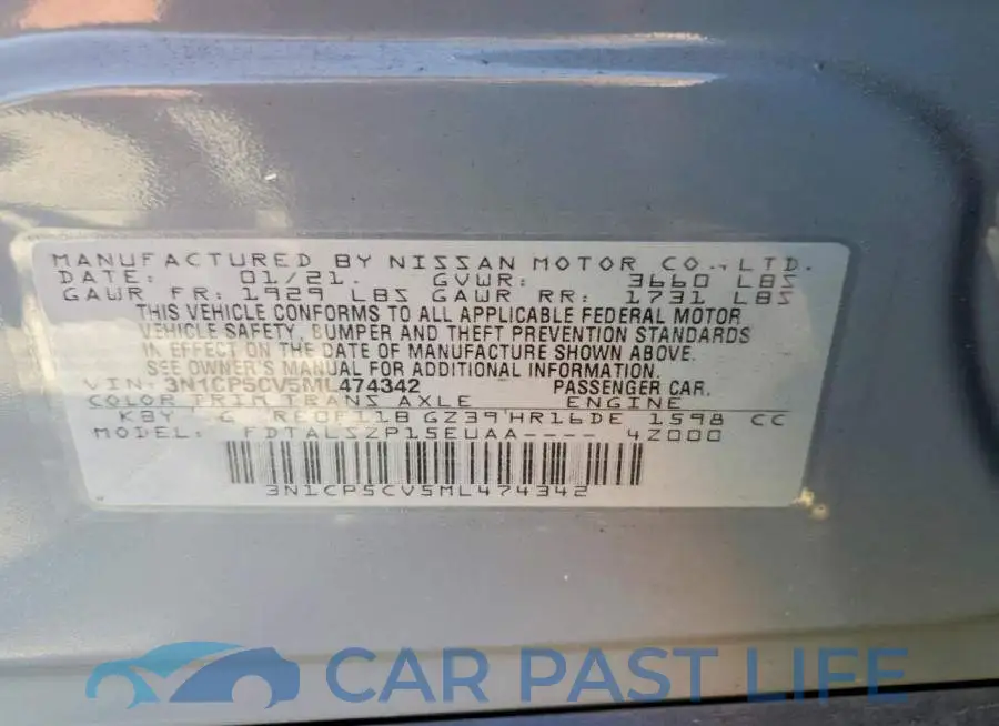 3N1CP5CV5ML474342# 13
