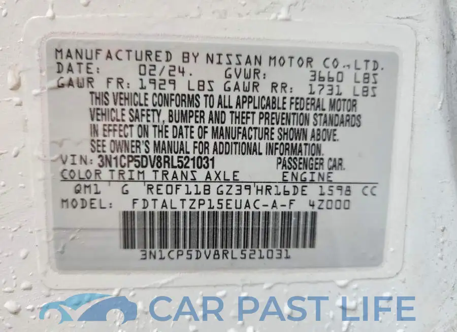 3N1CP5DV8RL521031# 12