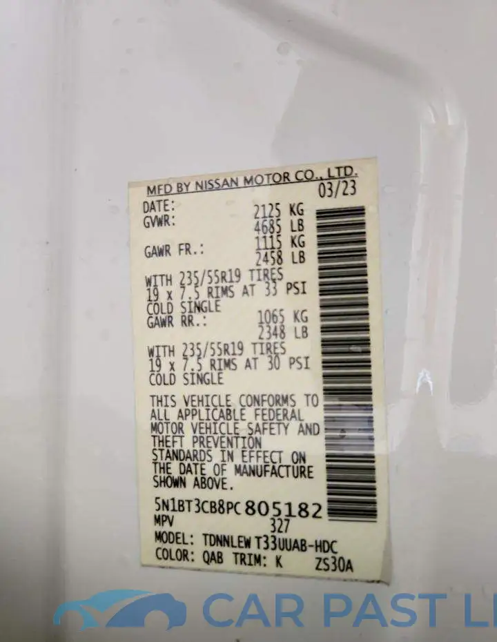 5N1BT3CB8PC805182# 13