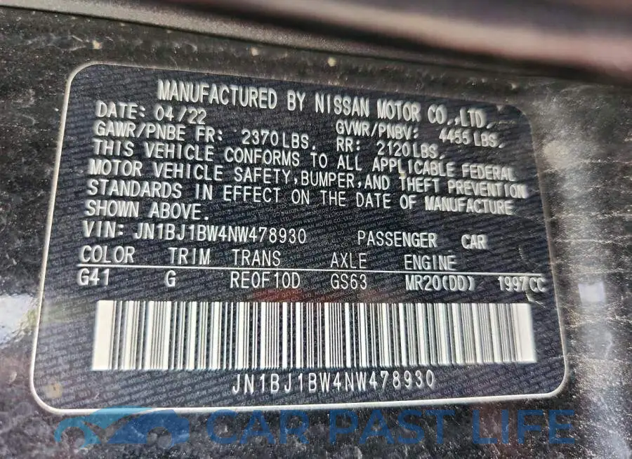 JN1BJ1BW4NW478930# 13