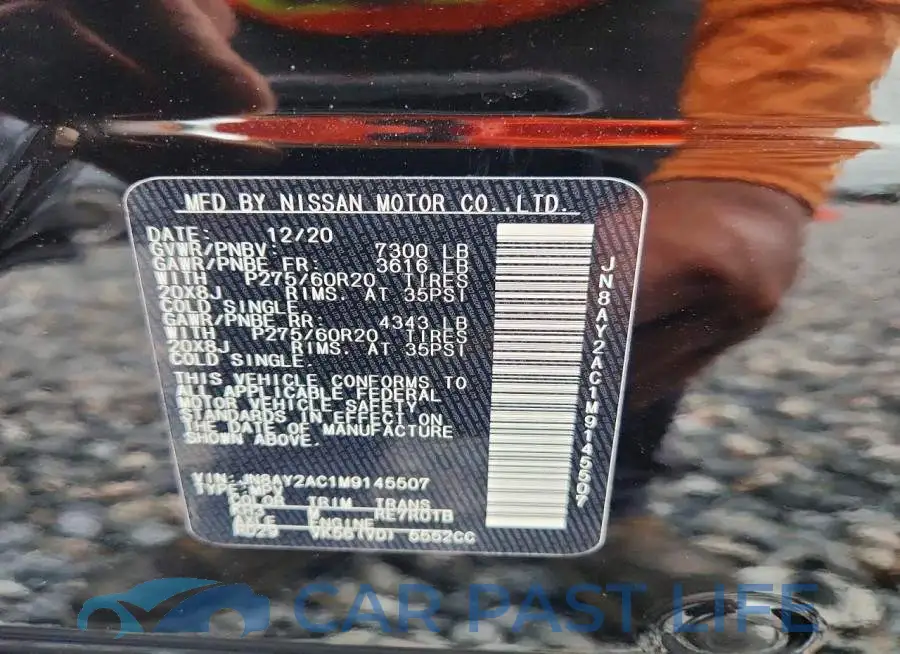 JN8AY2AC1M9145507# 14