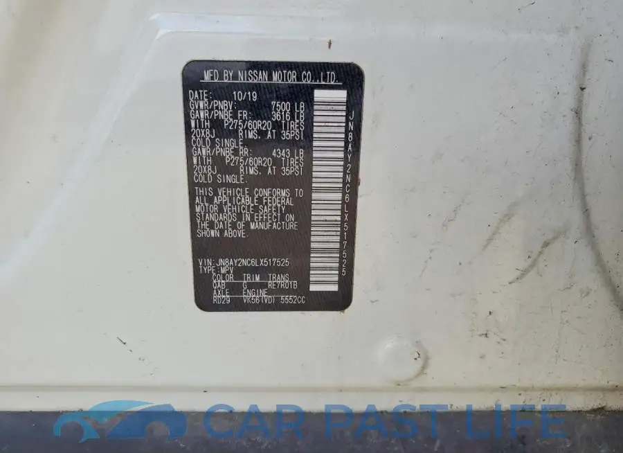 JN8AY2NC6LX517525# 13