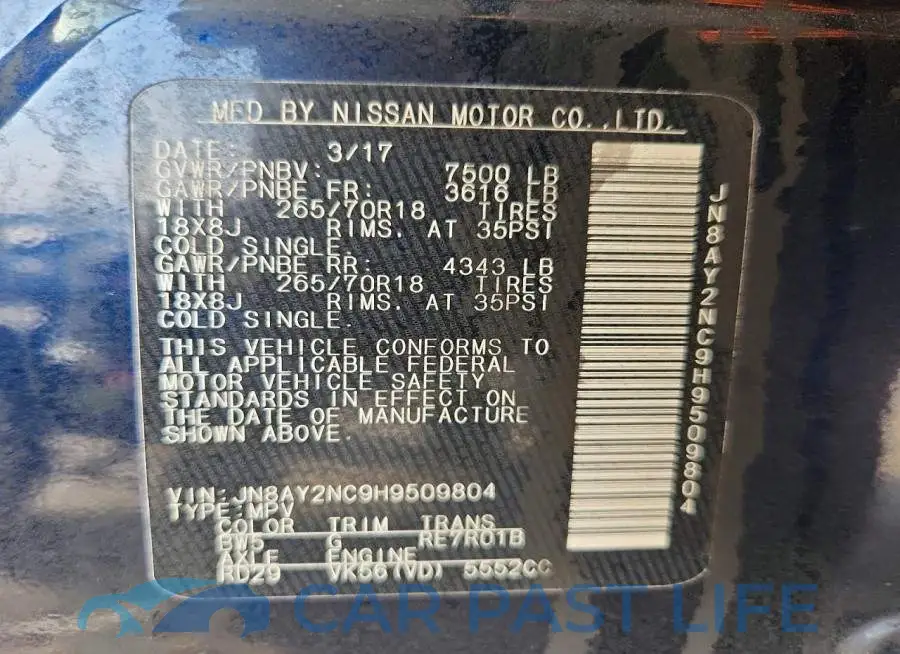 JN8AY2NC9H9509804# 13