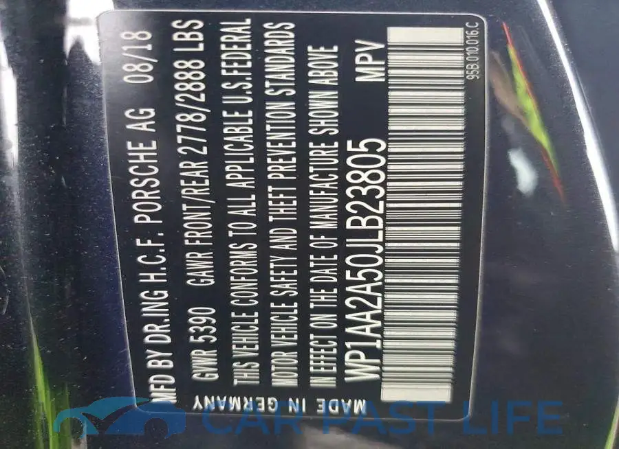 WP1AA2A50JLB23805# 13