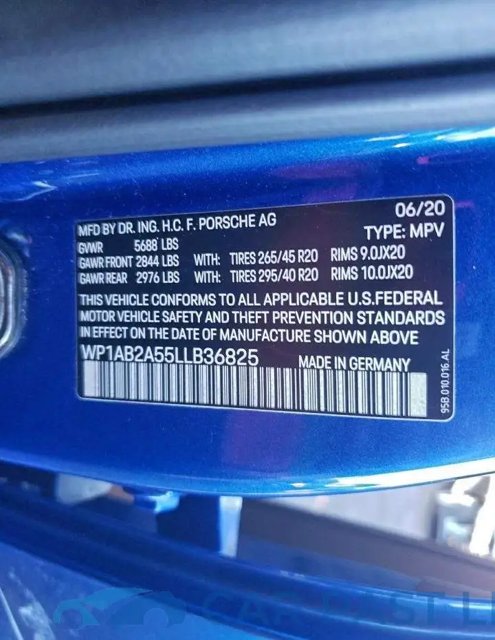 WP1AB2A55LLB36825# 12