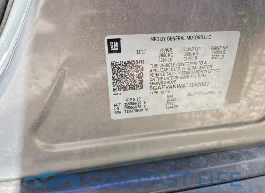 5GAEVAKW4JJ163083# 13