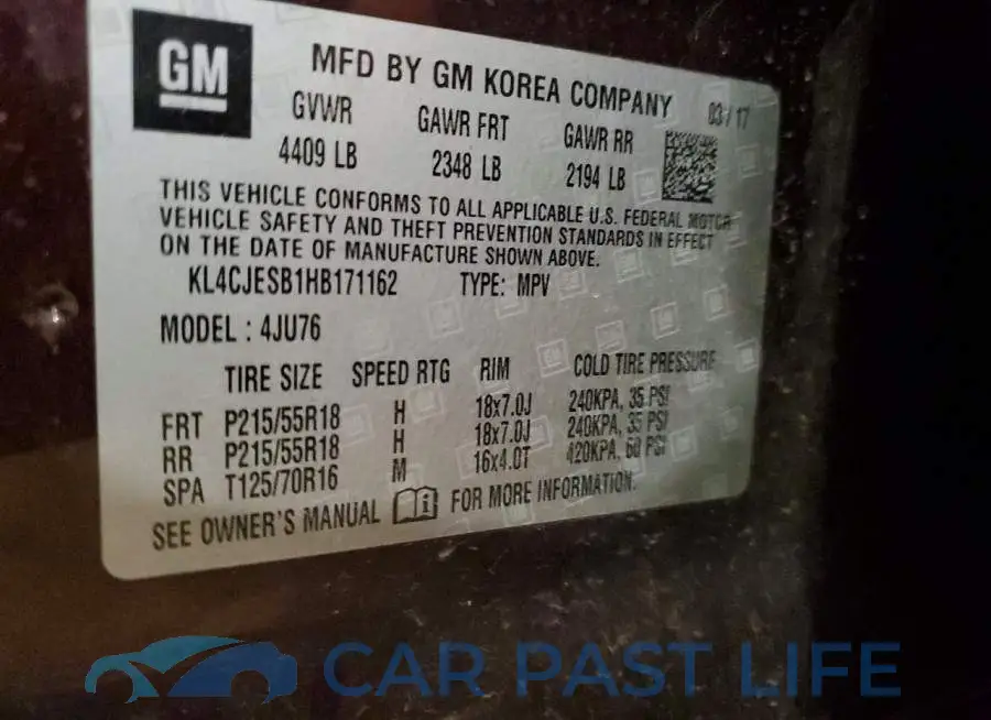 KL4CJESB1HB171162# 13