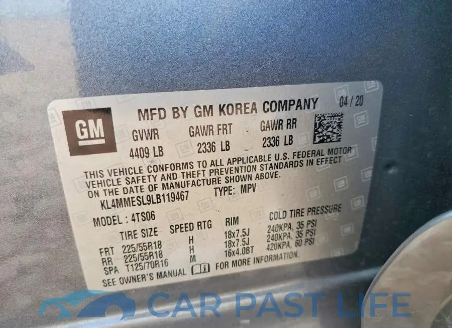 KL4MMESL9LB119467# 14