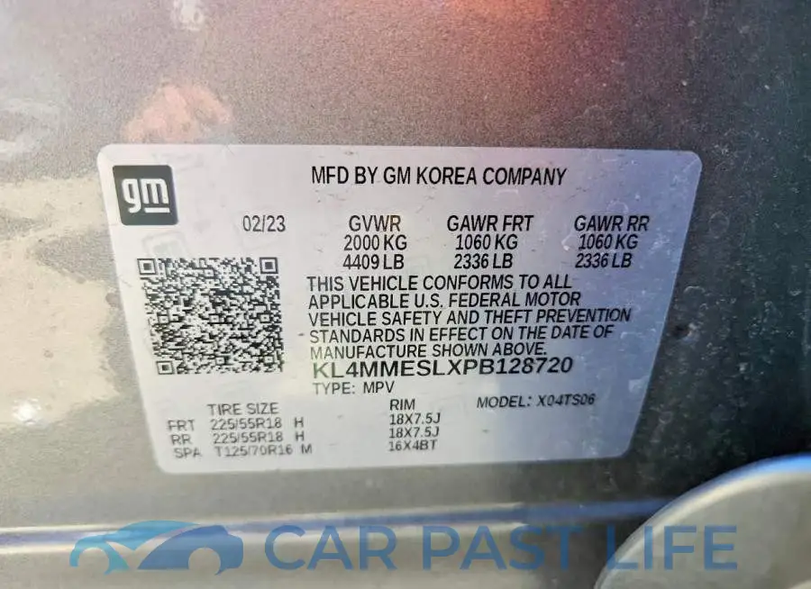 KL4MMESLXPB128720# 13