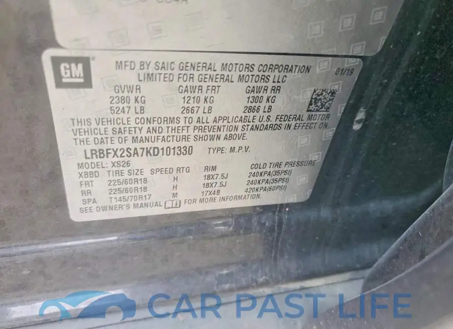 LRBFX2SA7KD101330# 13