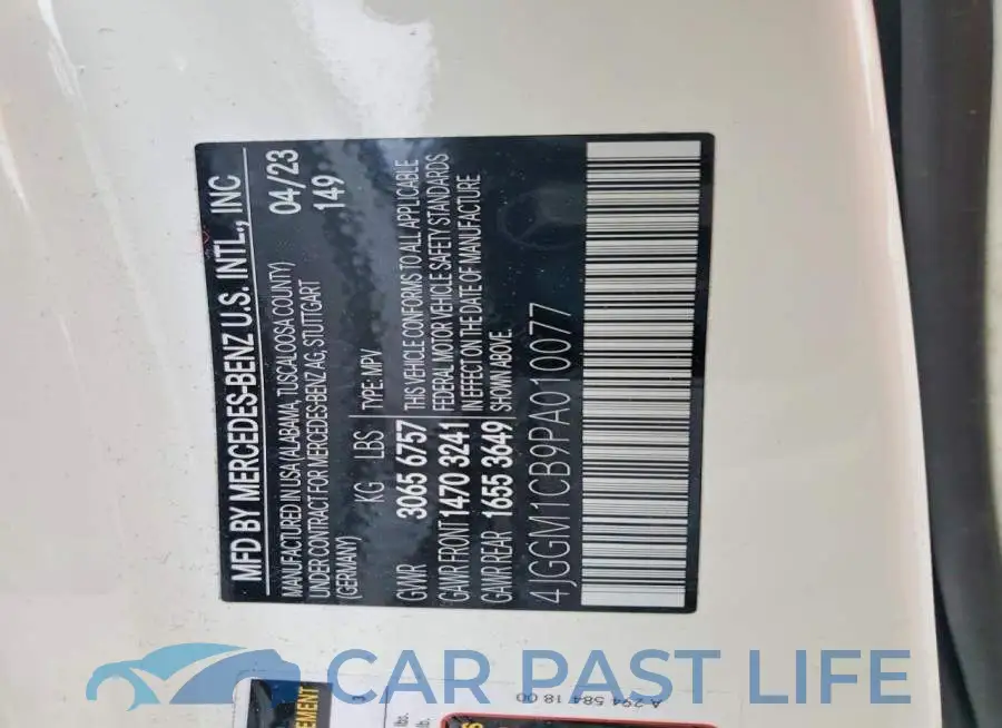 4JGGM1CB9PA010077# 14