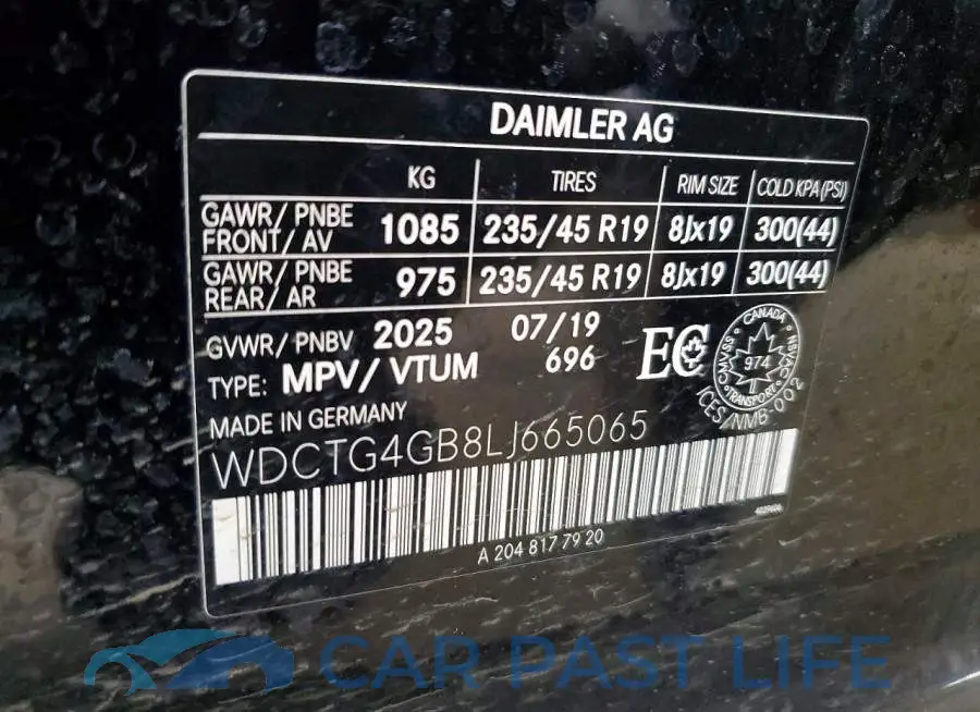 WDCTG4GB8LJ665065# 14
