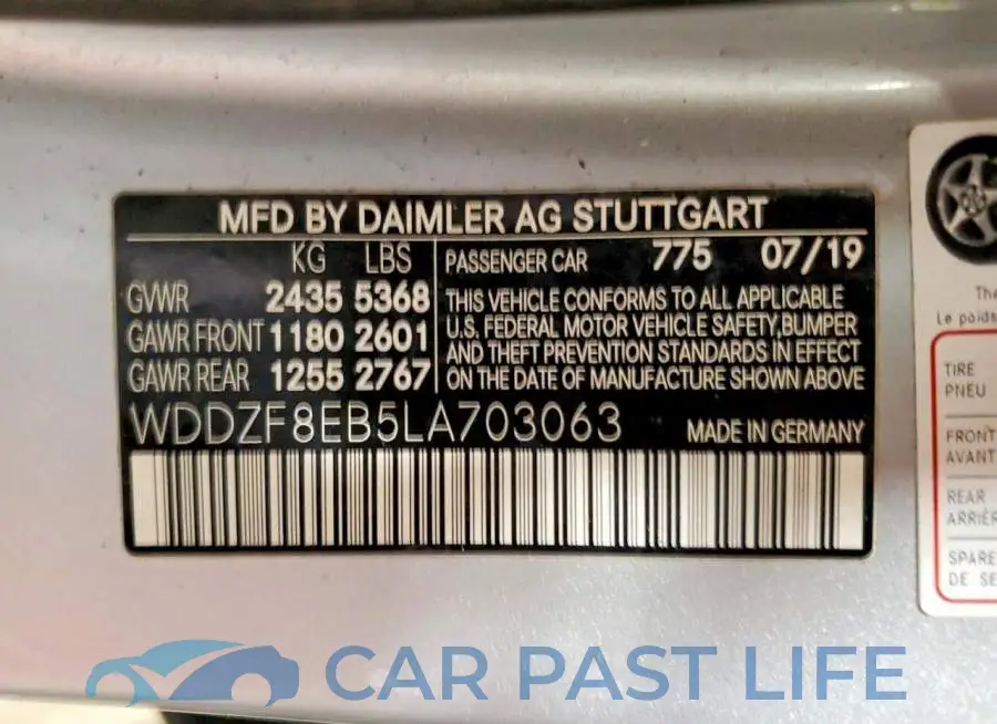 WDDZF8EB5LA703063# 12