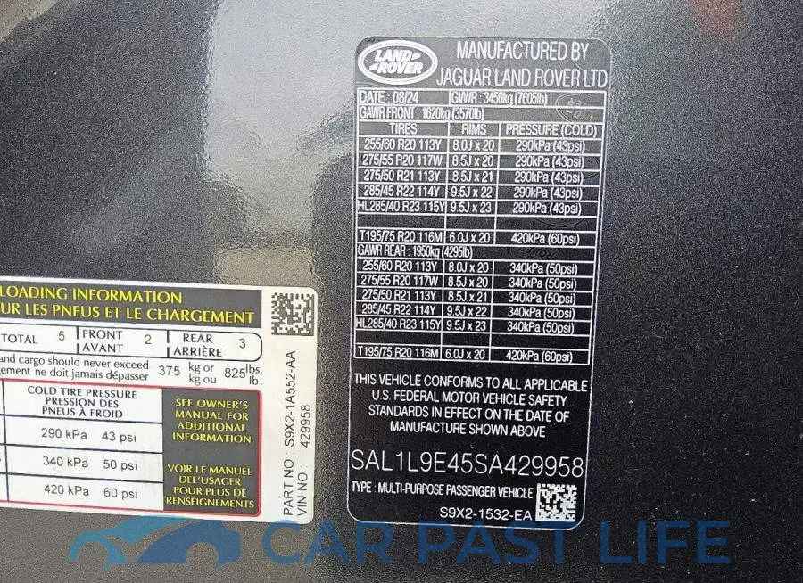 SAL1L9E45SA429958# 12