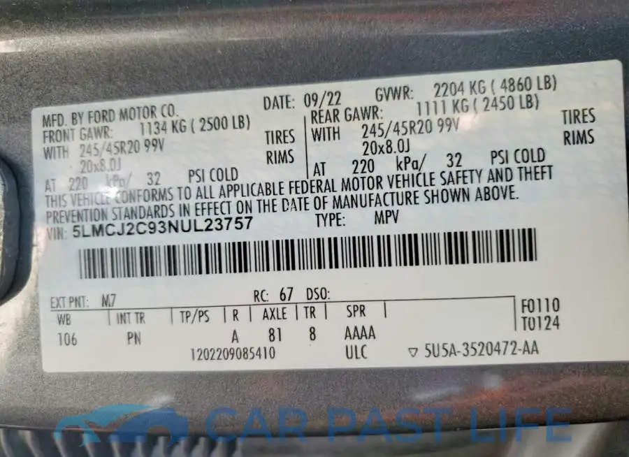 5LMCJ2C93NUL23757# 13