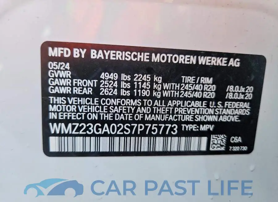 WMZ23GA02S7P75773# 13