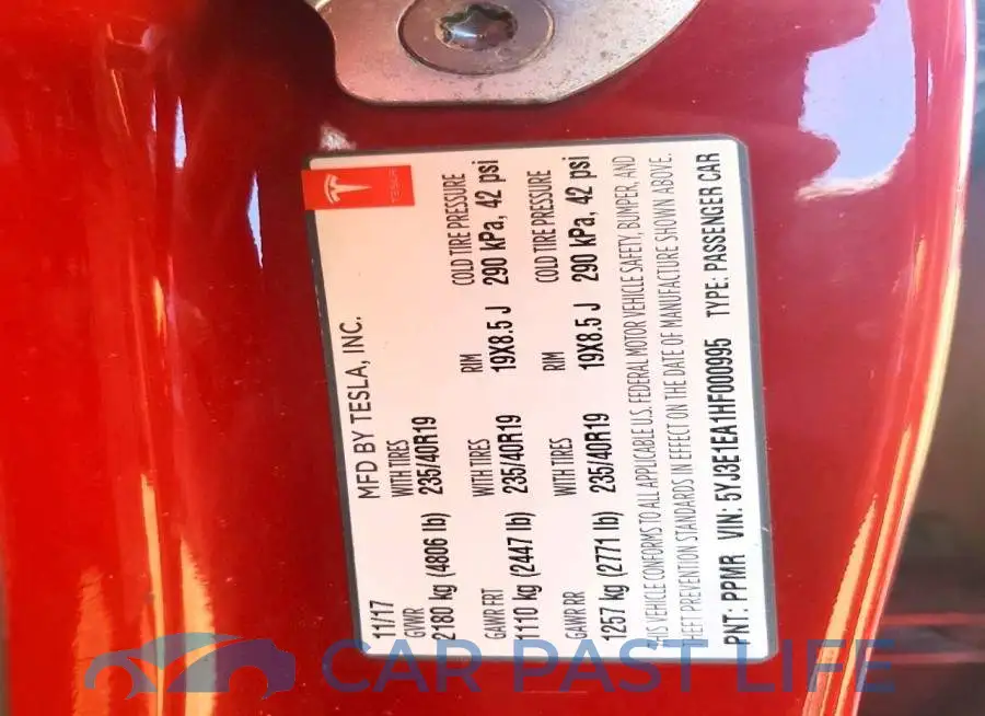 5YJ3E1EA1HF000995# 12
