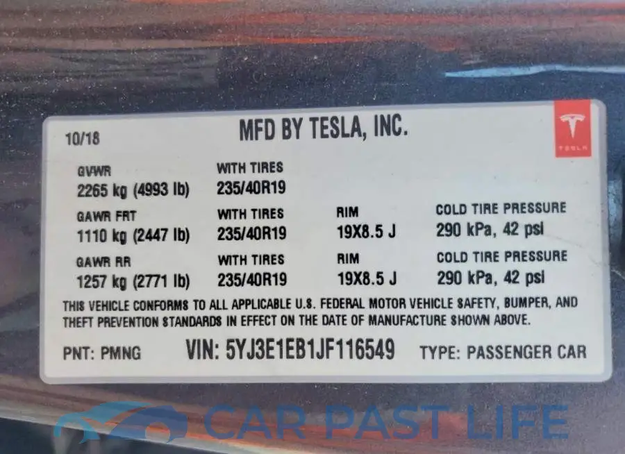 5YJ3E1EB1JF116549# 12