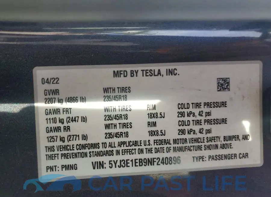 5YJ3E1EB9NF240896# 13