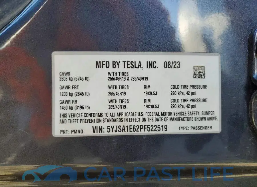 5YJSA1E62PF522519# 12