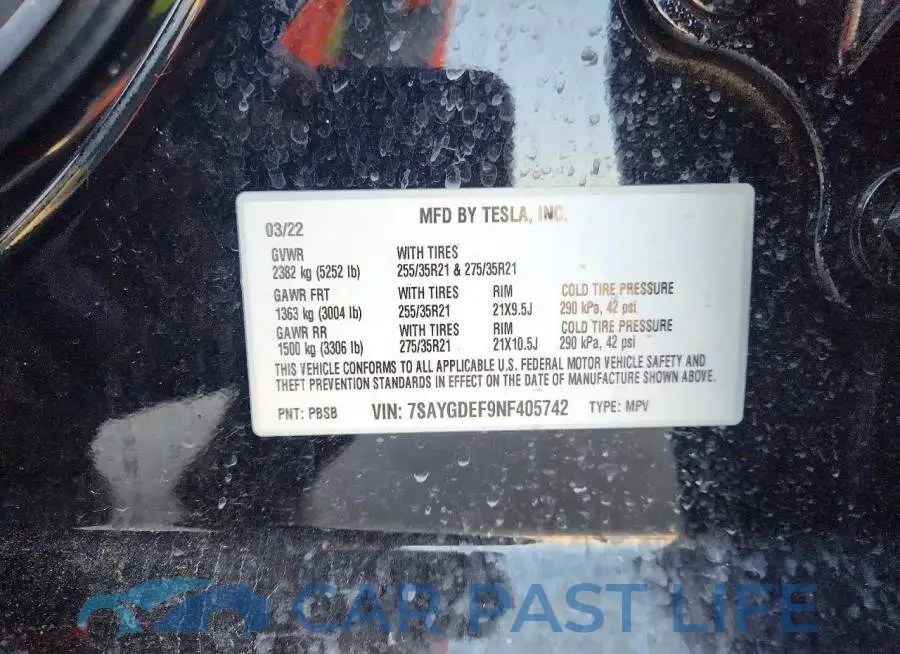 7SAYGDEF9NF405742# 12