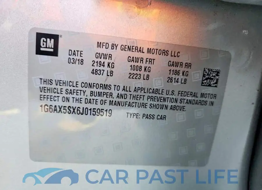 1G6AX5SX6J0159519# 13