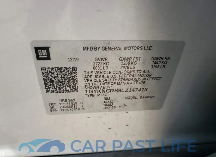 1GYKNCRS9LZ147413# 13