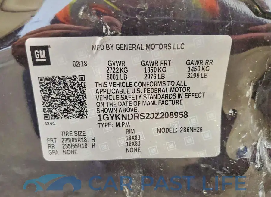 1GYKNDRS2JZ208958# 13
