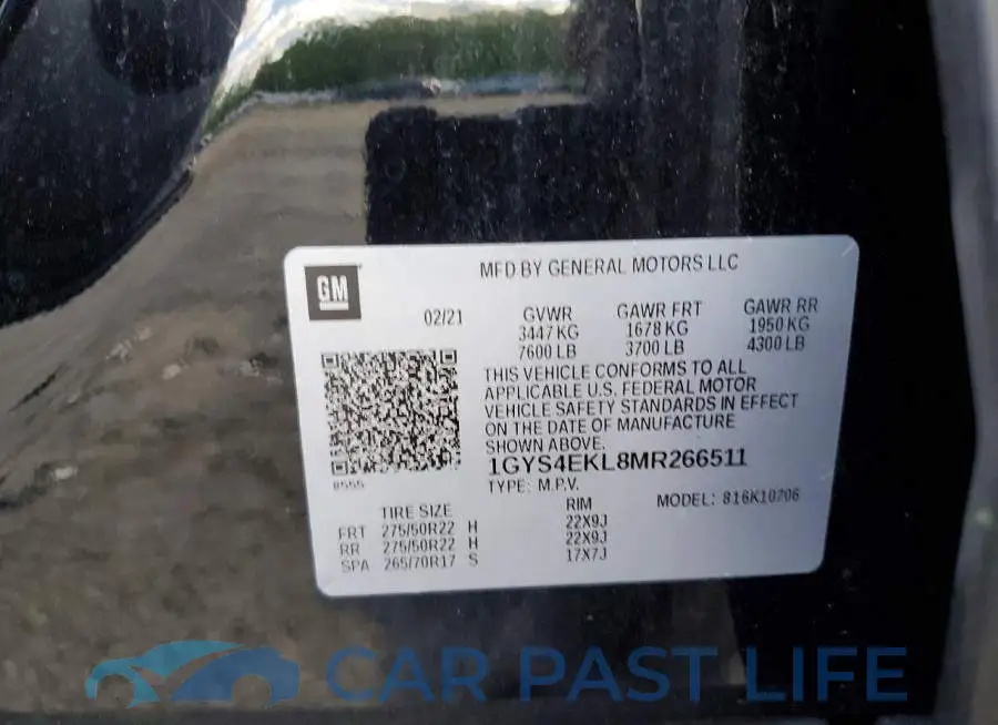 1GYS4EKL8MR266511# 13
