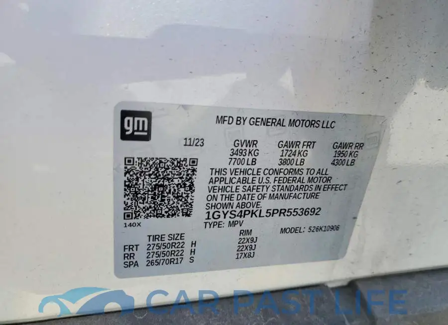 1GYS4PKL5PR553692# 13