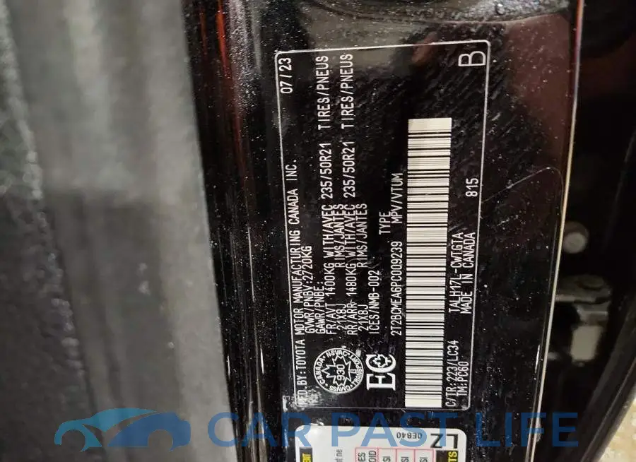 2T2BCMEA6PC009239# 12