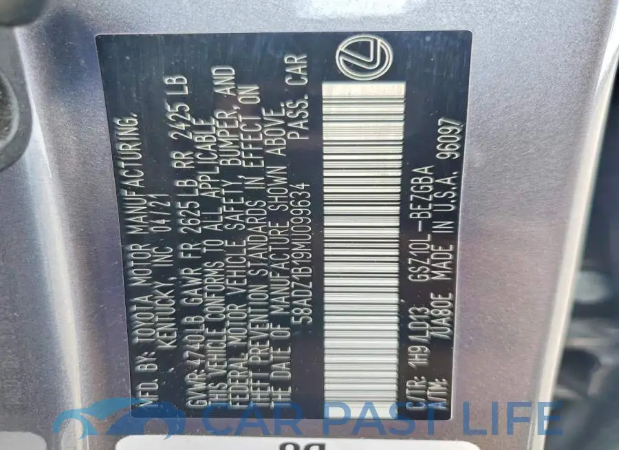 58ADZ1B19MU099634# 12