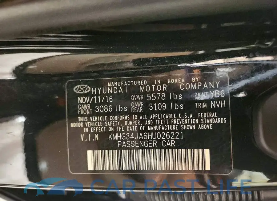 KMHG34JA6HU026221# 12