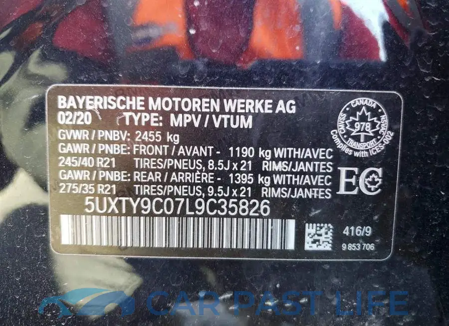 5UXTY9C07L9C35826# 13