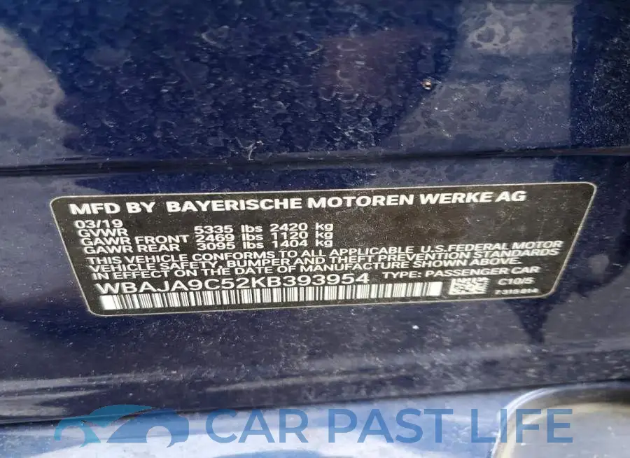 WBAJA9C52KB393954# 13